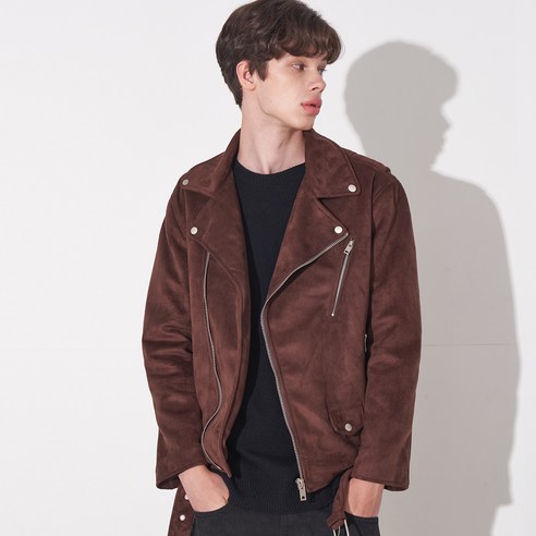 브이투 남성용 416 OVERFIT SUEDE RIDER JACKET