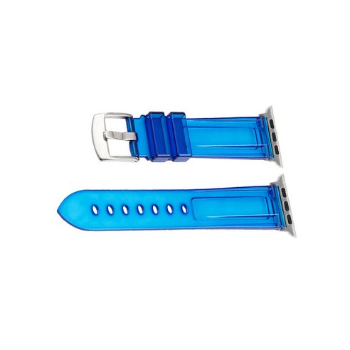 비쉐르 애플워치 4 리파이어 실리콘 밴드 스트랩 44mm, 블루, 1개