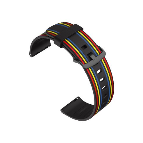 비쉐르 쓰리테일 갤럭시 워치 2 실리콘 밴드 스트랩 44mm, 블랙, 1개