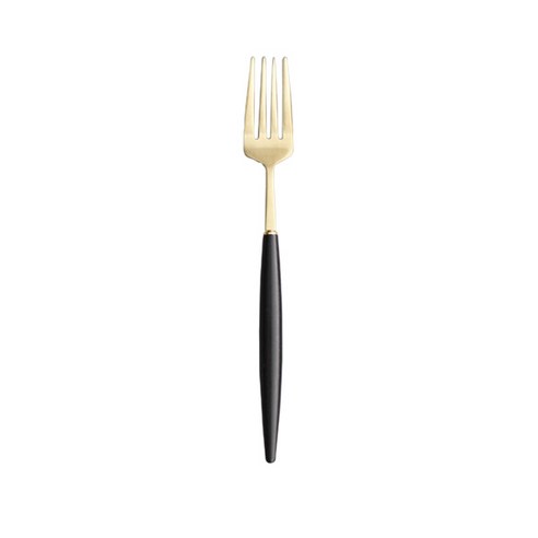 백산 에펠 골드 커트러리 샐러드 포크 SF, 블랙, 1개