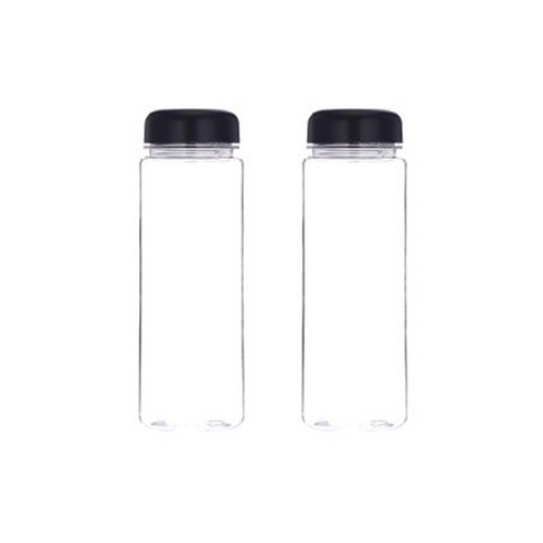 보틀트리 마이보틀 무지 페트 2p, 블랙(인쇄없음), 500ml