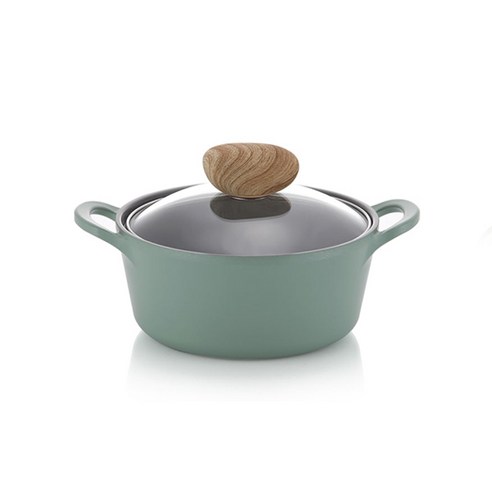 네오플램 레트로 IH 양수냄비, 18cm, 드메르그린, 1개
