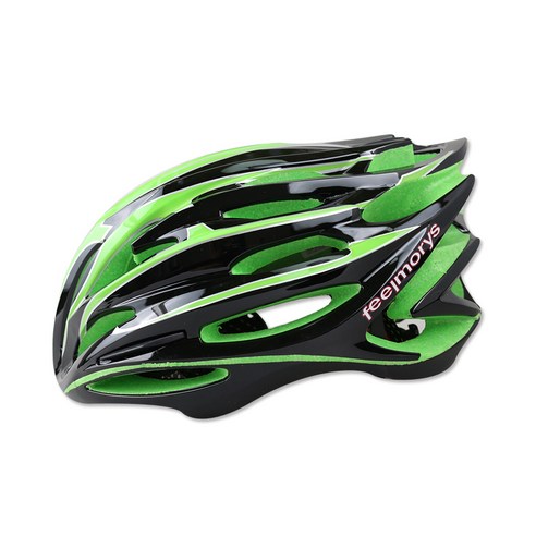 필모리스 자전거 MTB 전동킥보드 인라인 헬멧 F-575, 블랙 + 그린