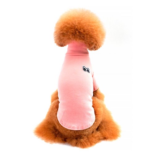 알럽펫 반려동물 캐주얼 아이즈 티셔츠, 핑크