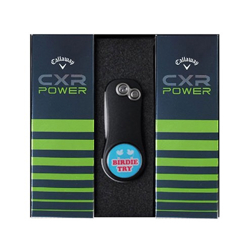 캘러웨이 CXR POWER 골프공 2피스 6구 + 피치픽스 비틀 세트, 골프공(화이트), 피치픽스(화이트), 1세트