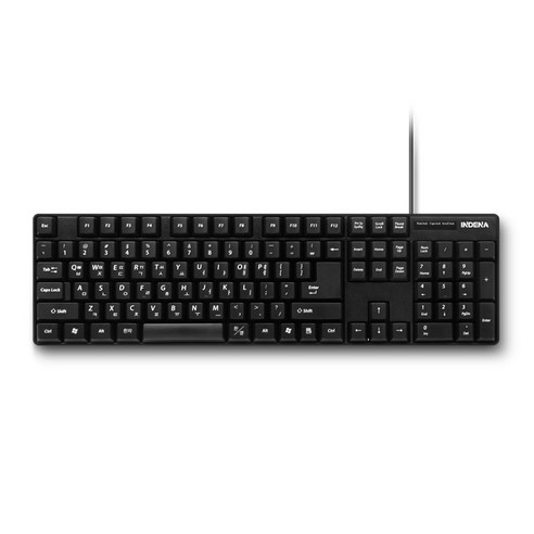 인데나 멤브레인 USB 유선키보드, IND-K100U, 블랙, 인체공학