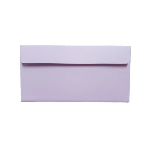 컬러색지 초대장 청첩장 리플릿 카드봉투 220 x 105 mm, 연보라, 100개