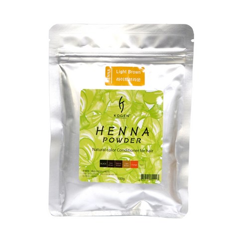 코겐 헤나파우더 염색약 100g, 라이트브라운, 1개
