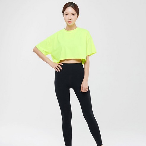 벤디스 여성용 도즈 언발 숏 슬리브 요가 티셔츠 Y006