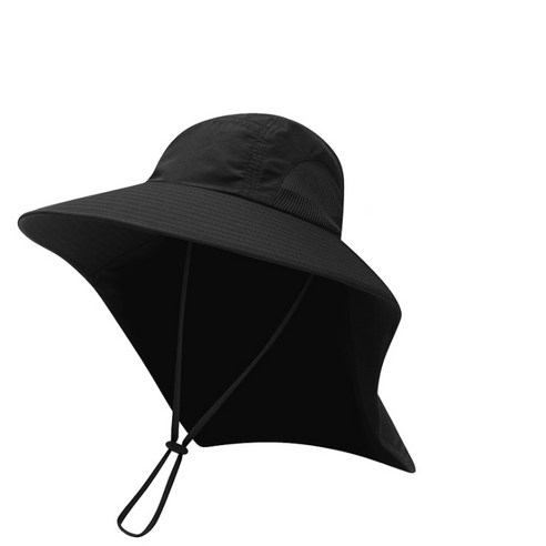엔젤야옹 메쉬통풍 하이킹 모자, 블랙