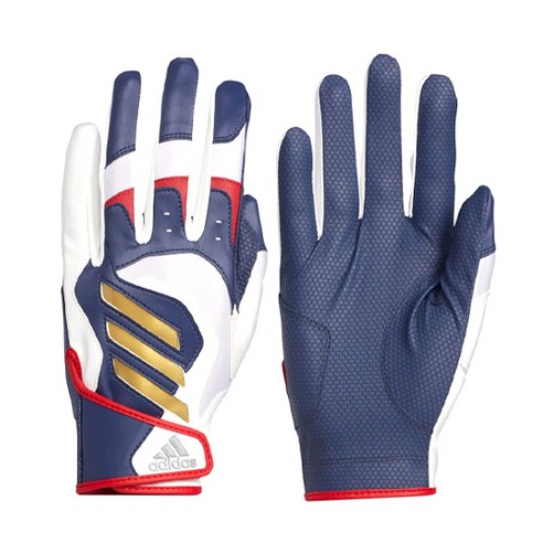 아디다스 배팅장갑 양손용 FS3901, NAVY + GOLD, 1개