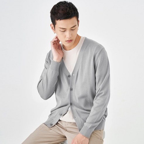 제이앤몰스 남성용 기본 무지 가디건