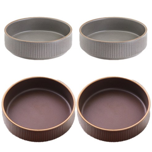 로얄베일 라포레 찬기 10.5cm, 소일브라운, 스톤그레이, 4개