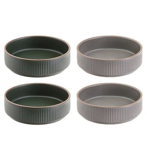로얄베일 라포레 찬기 10.5cm, 우드그린, 스톤그레이, 4개