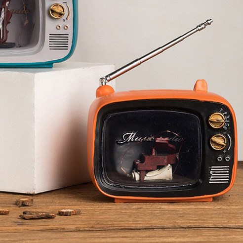 페이지127 앤틱 TV 오브제 램프, 오렌지