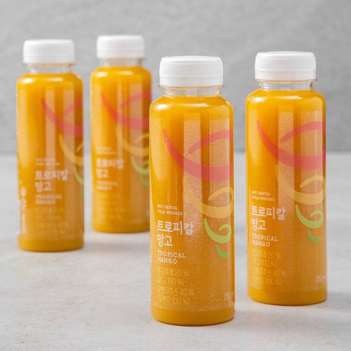 잠바주스 프리미엄 과채주스 트로피칼망고, 250ml, 4개 앱솔루트식이섬유오렌지주스