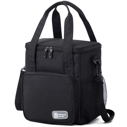 JHCompany JCP 유럽 대용량 컨버스 보냉 도시락 가방, 블랙