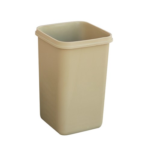 바이굿즈 뚜껑제외 정사각 종량제 휴지통, 베이지, 50L(475 x 300 x 300 mm)