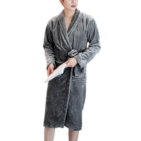 도톰한 유니섹스 샤워가운 XL, 진그레이, 1개
