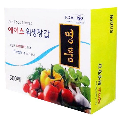 에이스 명품 위생장갑 500매, 1개