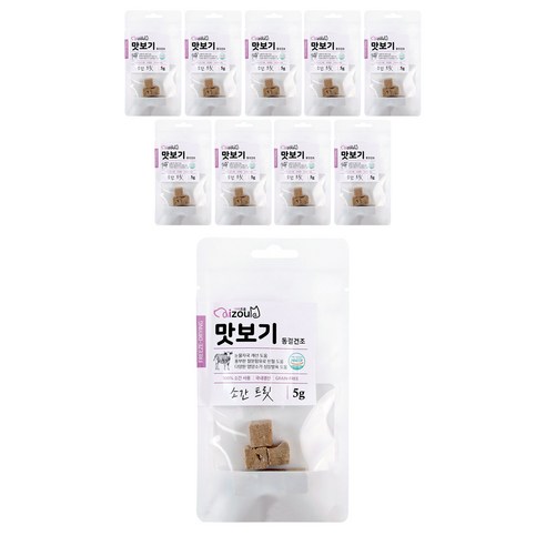 아이조움 강아지 동결건조 맛보기 5g, 소간맛, 10개