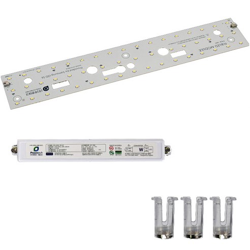 삼성LED 주방등 422 x 75 mm 18W 프리미엄 삼성 S6 모듈 + 틔움KS 안정기, 전구색, 1세트