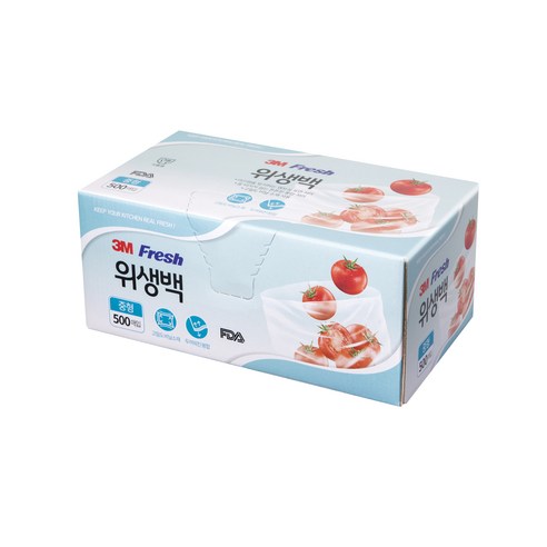 쓰리엠 후레쉬 위생백 중형 25 x 35 cm 500p, 2개