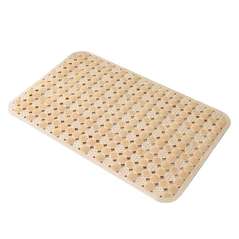 마켓에이 컬러풀 미끄럼방지 마사지 샤워 매트 71 x 35 cm, 베이지, 1개