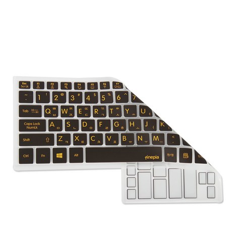 파인피아 갤럭시북 이온 NT950XCJ-X716A용 문자인쇄키스킨 A타입, 초코, 1개