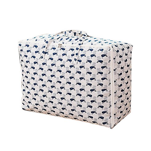 더플로우컴퍼니 휴대하기 좋은 접이식 이불 보관함 가방 50 x 30 x 20 cm, 돌고래, 1개