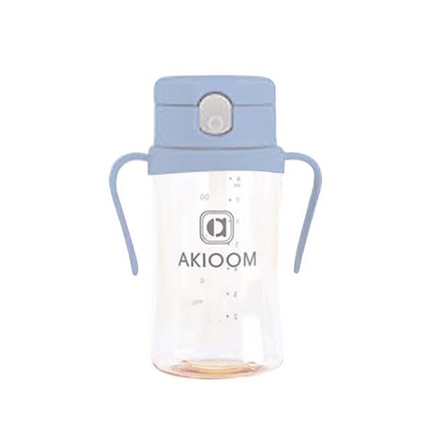 아키움 원터치 빨대컵 260ml, 블루, 1개