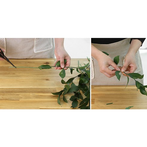 싱그러운 루스커스 꽃다발로 공간에 생명력을 불어넣으세요