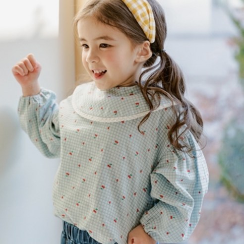 베베쥬 여아용 쁘띠체리 블라우스