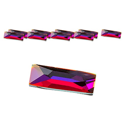 스와로브스키 코스믹바게트 플랫백 네일파츠 2.6 x 8 mm 2555, 볼케이노, 10개