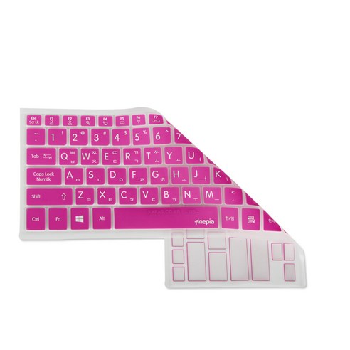 파인피아 갤럭시북 플렉스 알파 NT730QCR-A516A용 문자키스킨 A타입, 핑크, 1개