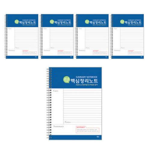 아이비스 미네끄네 스프링 핵심정리 노트, 네이비, 5개