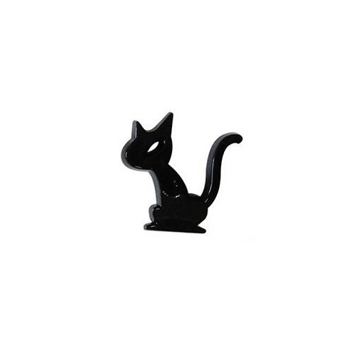 그린텍 고양이 켓 메탈 차량용 엠블럼, 블랙, 전차종