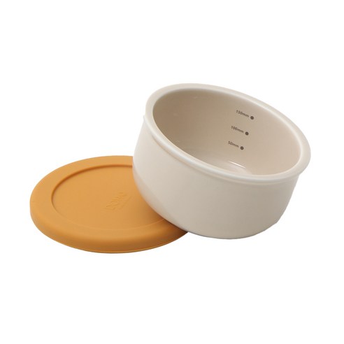 도호 디토리 이유식볼 180ml, 베이지 + 머스타드, 1개