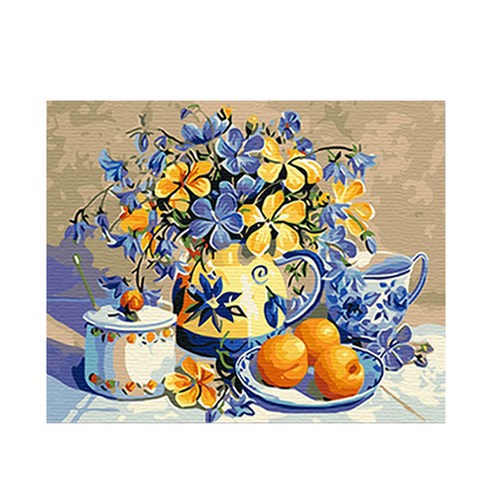 원더아트 DIY 그림 그리기 세트, C11 테이블위의 팬지꽃, 1개