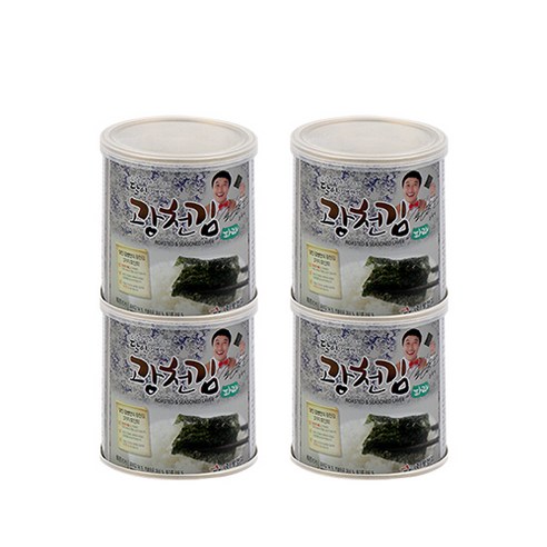 광천김 달인 김병만 파래 캔김, 30g, 4개