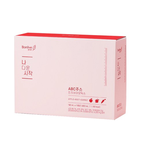 본리브 ABC 프리바이오틱스 혼합주스, 180ml, 10개