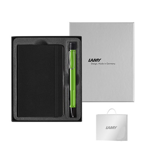 LAMY 사파리 볼펜 + 기프트 노트 세트, 레드, 1세트