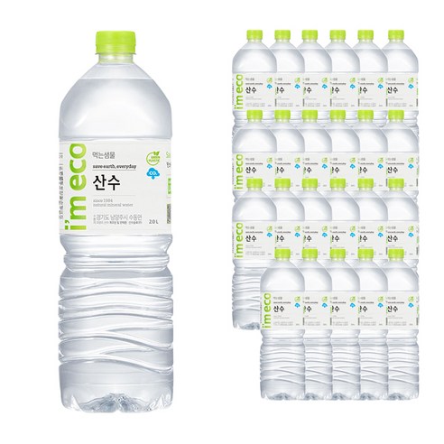 아임에코 산수 먹는샘물, 24개, 2L