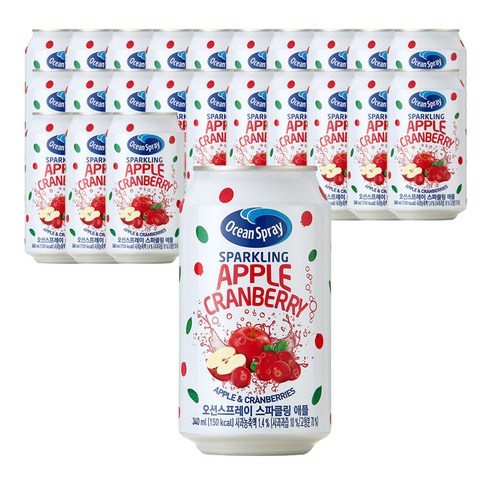 오션스프레이 스파클링 애플, 340ml, 24개