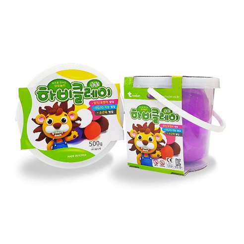 토단교재 하비클레이 2p, 형광보라, 500g, 2개