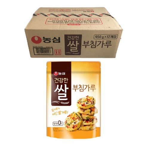 농심 건강한 쌀 부침가루, 450g, 12개
