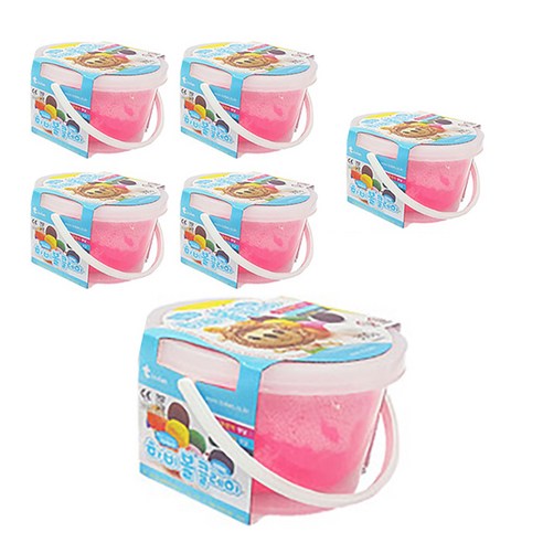 토단교재 하비볼 클레이 6p, 형광핑크, 300g, 1개