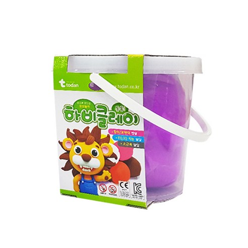 토단교재 하비클레이 6p, 형광보라, 500g, 6개