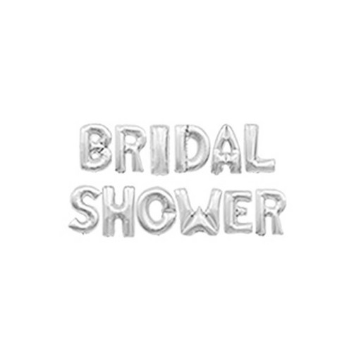 파티 가랜드 BRIDAL SHOWER 소, 실버, 1개