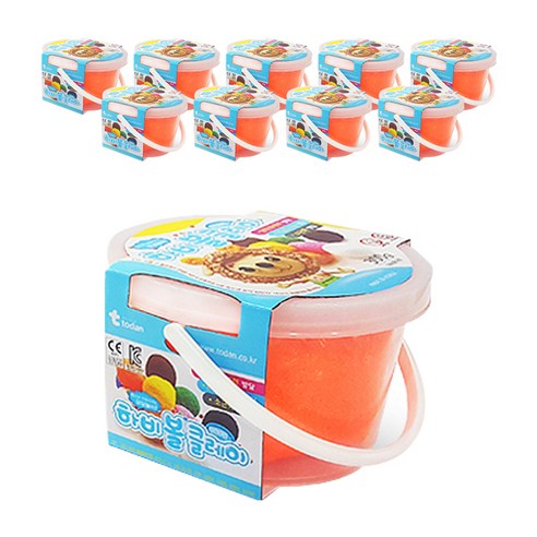 토단교재 하비볼클레이 10p, 형광주황, 300g, 5개